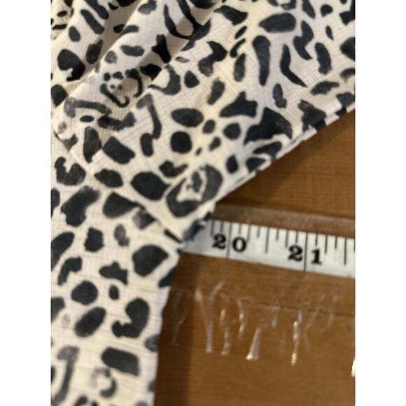 Zara Midi Dress Womens Sz S Oversized Sheath Balloon Sleeve Ruffle 90s Nostalgia - Picture 3 of 5